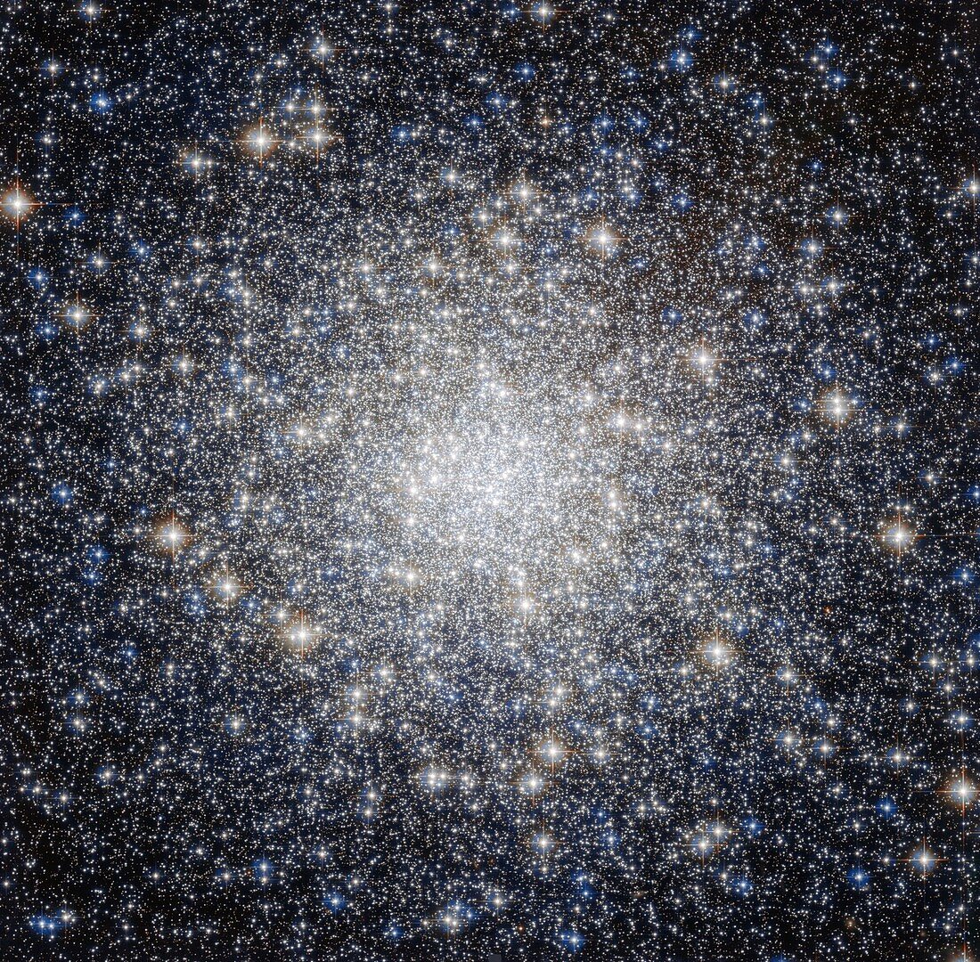 Messier 92 globular star cluster,Hubble image