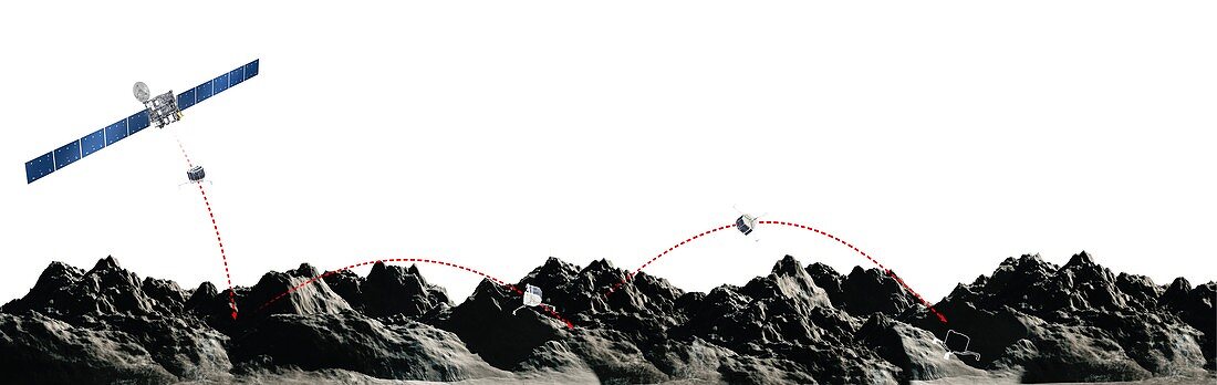 Rosetta spacecraft's Philae lander at comet,illustration