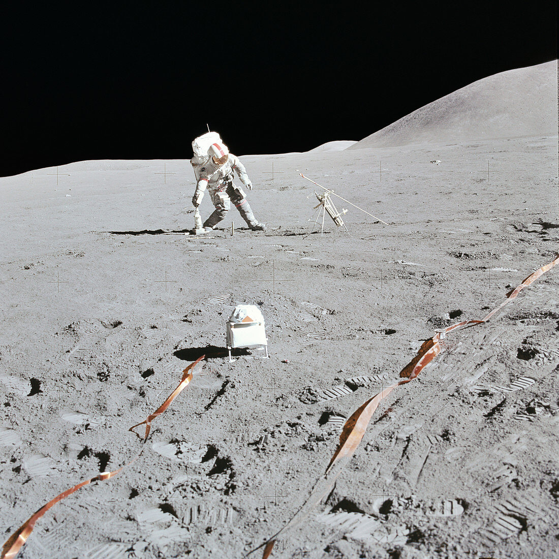 Apollo 15 lunar surface exploration,August 1971