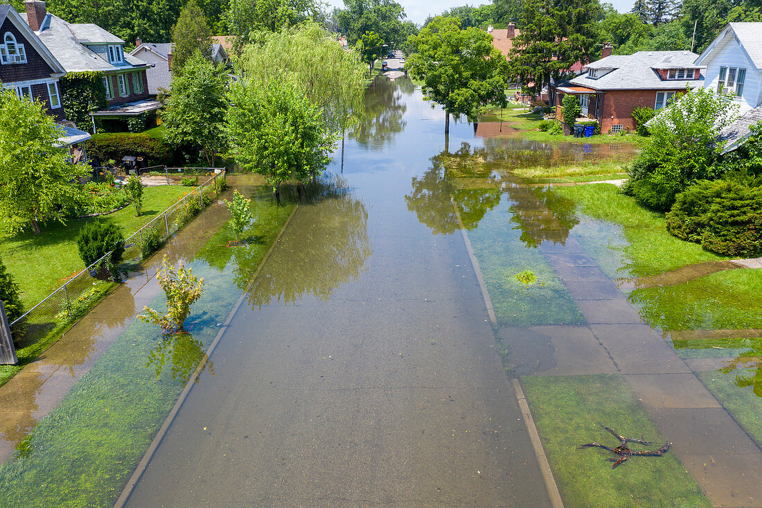 Flooding,Detroit,USA