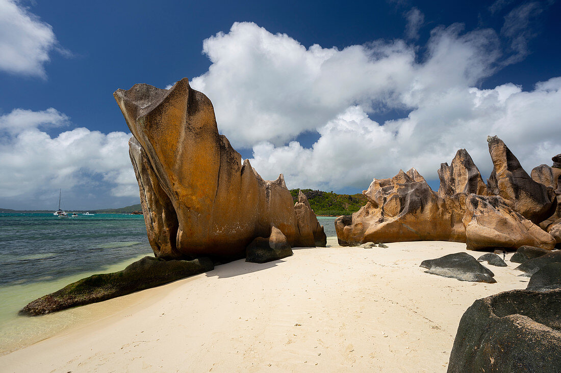 Eroded beach,Grand Anse,La Digue,Seychelles
