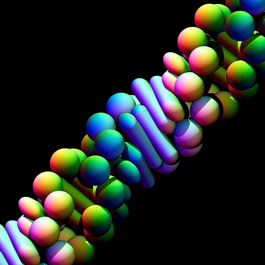 Z-DNA molecule,illustration