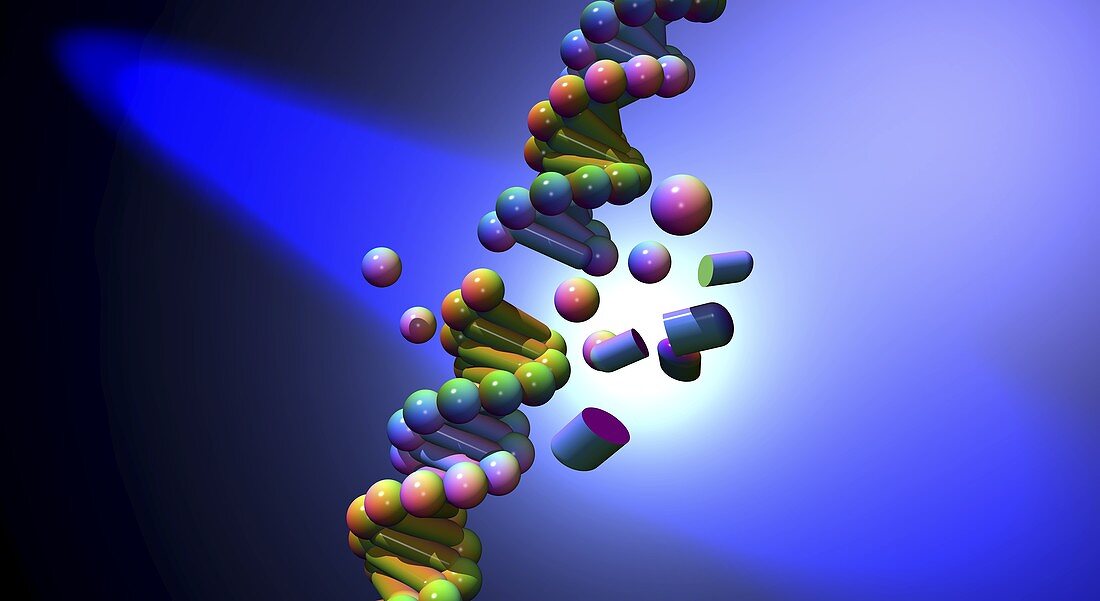 DNA damage,conceptual image