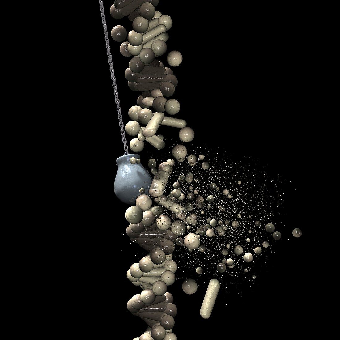 DNA damage,conceptual image