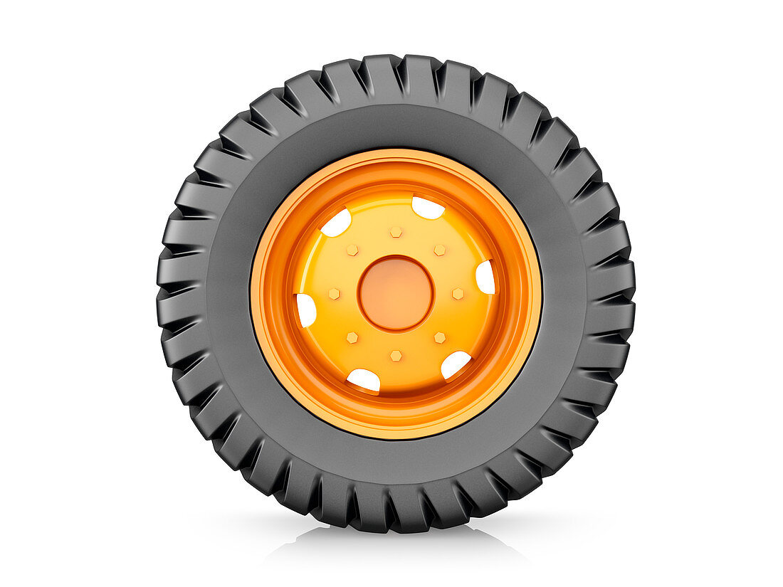 Agricultural machinery wheel,illustration