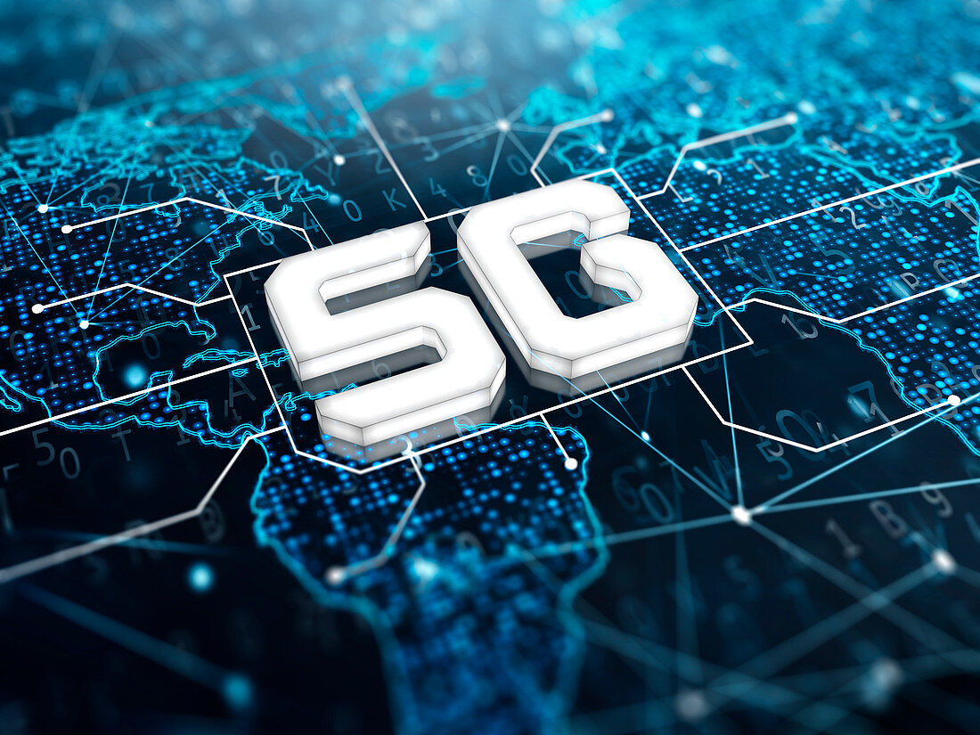 5G technology,conceptual illustration