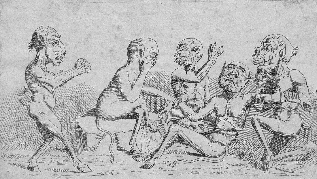 Devils at Home - Breathing a Vein, c19th century