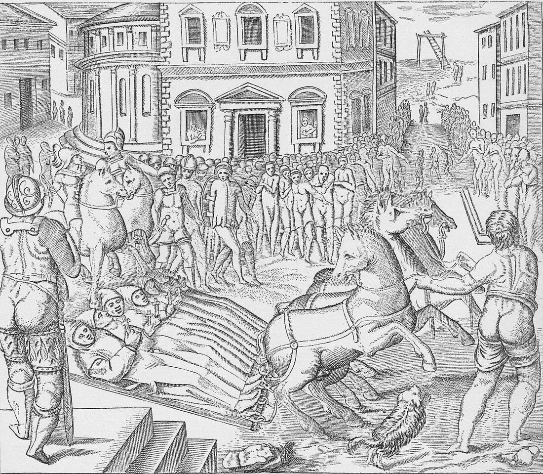 Execution of three Carthusian martyrs, Tyburn, London, 1535