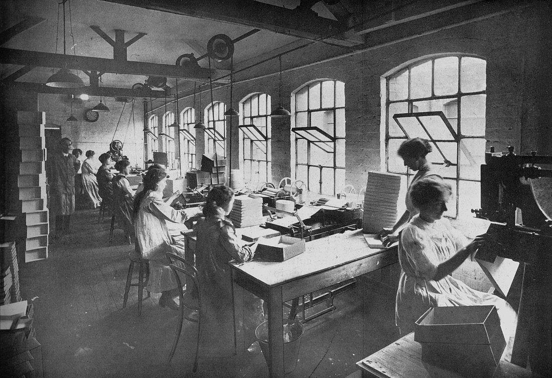 In the Box Factory, 1919