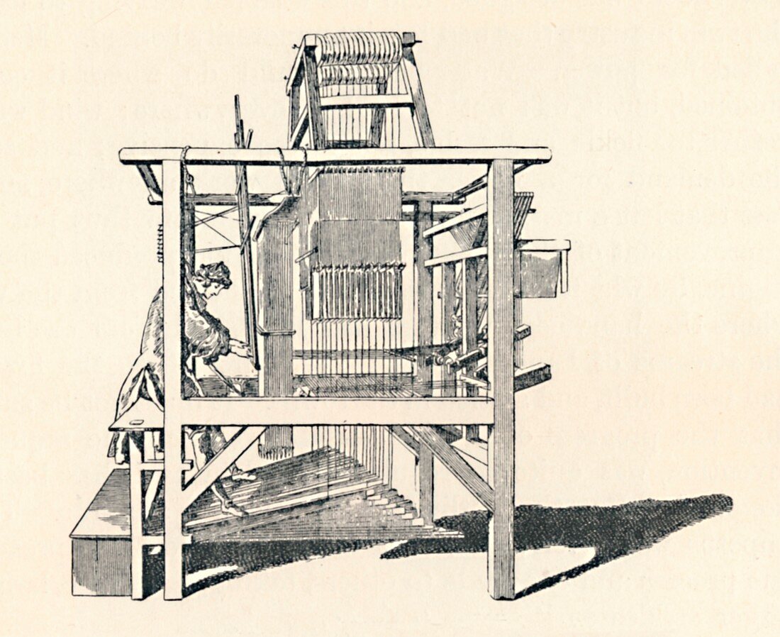 Ribbon Weaver at His Loom, 1747, (1904)