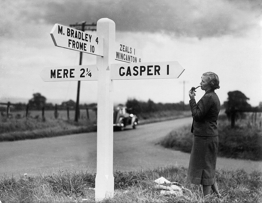 1930s Finger sign post in Wiltshire