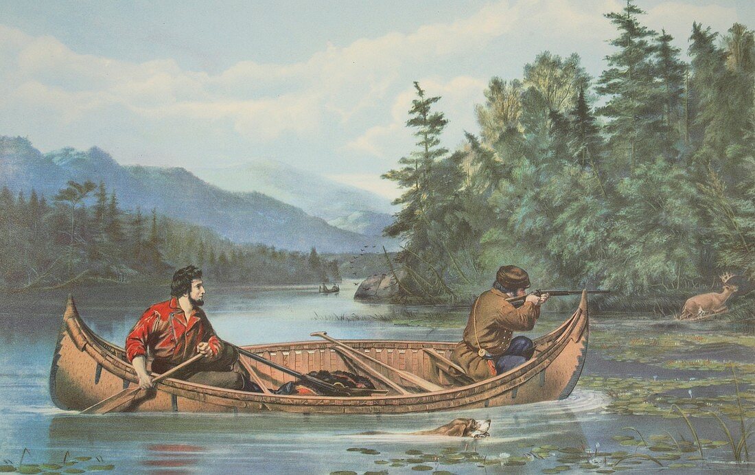 American Hunting Scenes, 'A Good Chance' , 1863