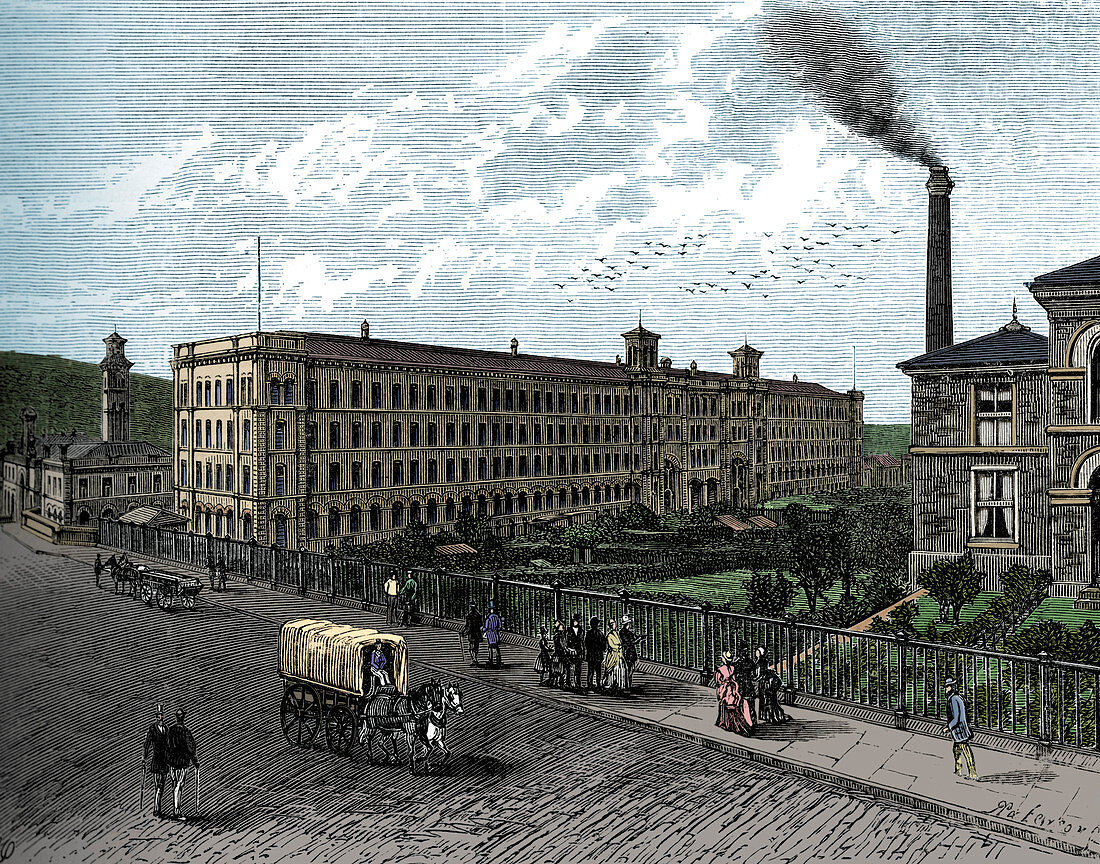 The mill at Saltaire, c1880