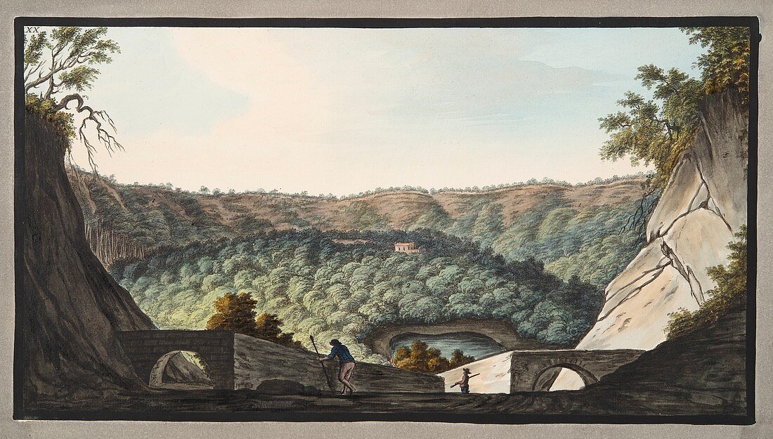 View into the crater of Astruni, 1776