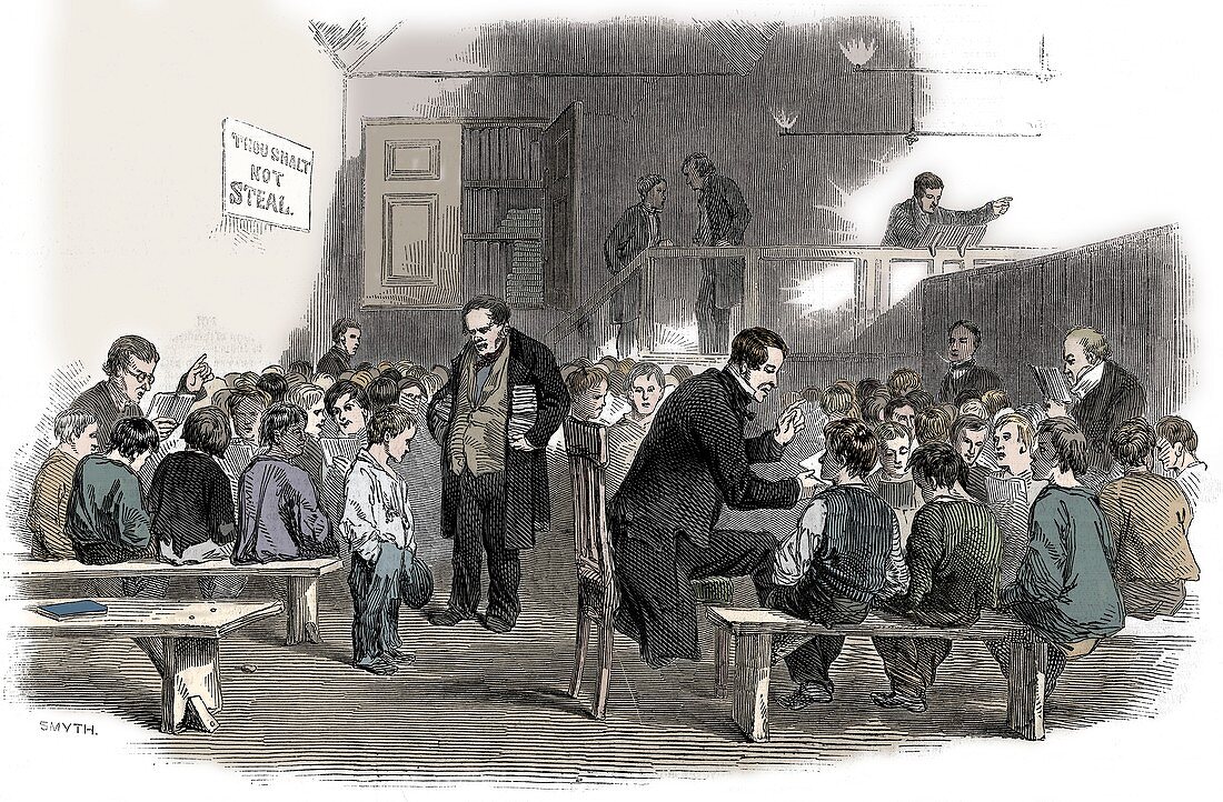 Ragged School Union school, Lambeth, London, 1868