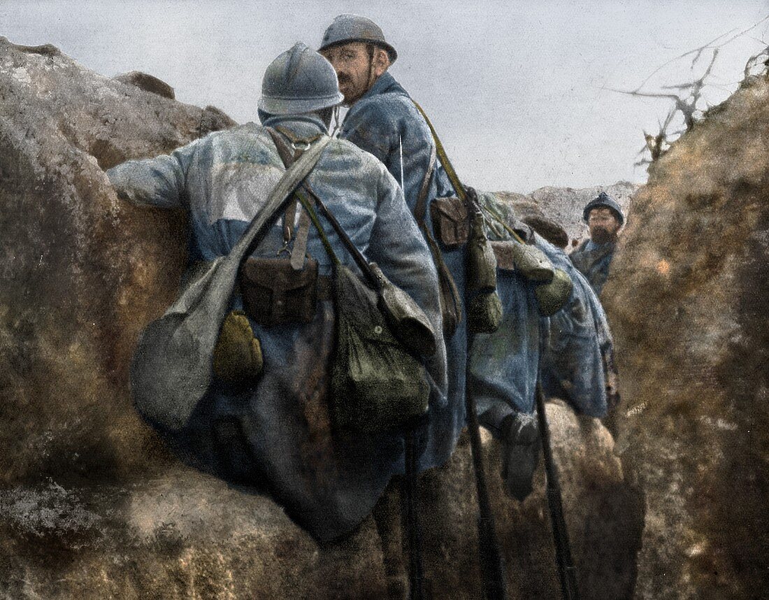 A French trench before an attack, September 1915