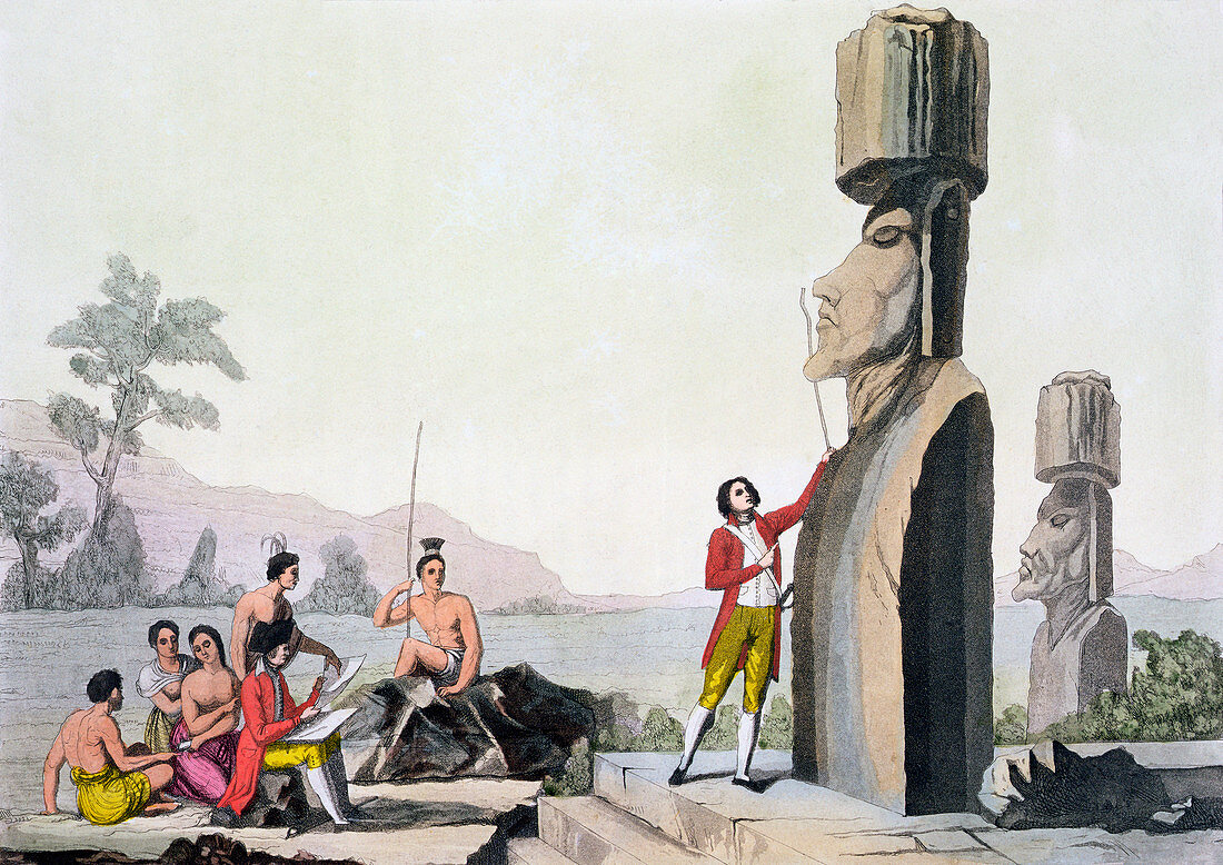 Statues on Easter Island, late 18th century