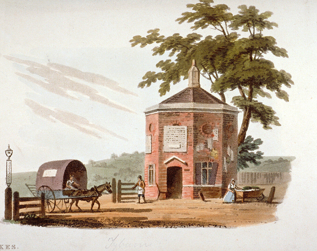 Tyburn turnpike, London, 1812