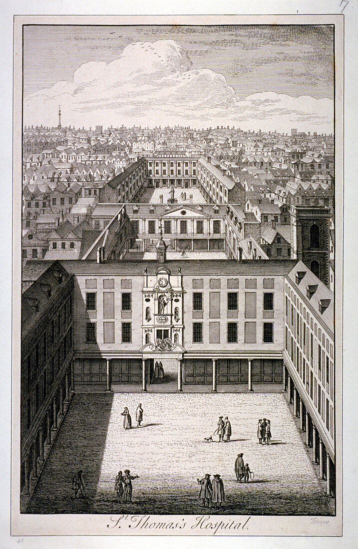 St Thomas's Hospital in Southwark, London, c1825