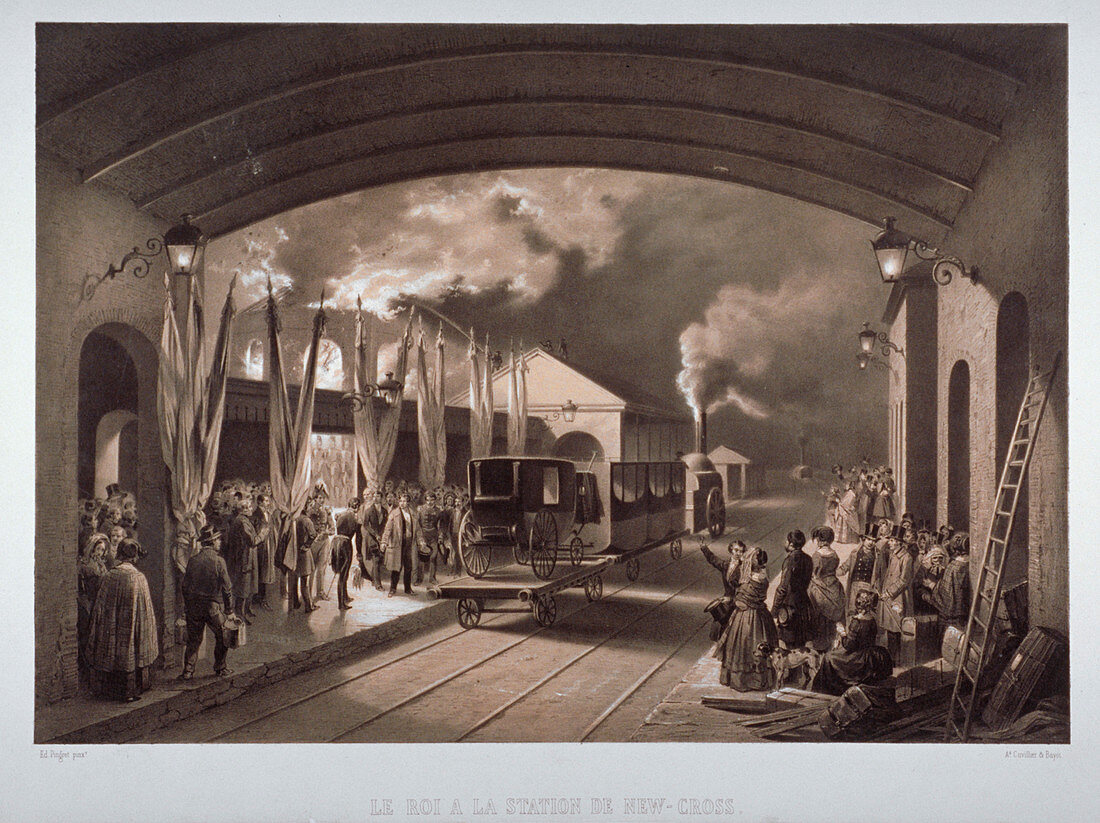 Le roi a la station de New Cross, 1844