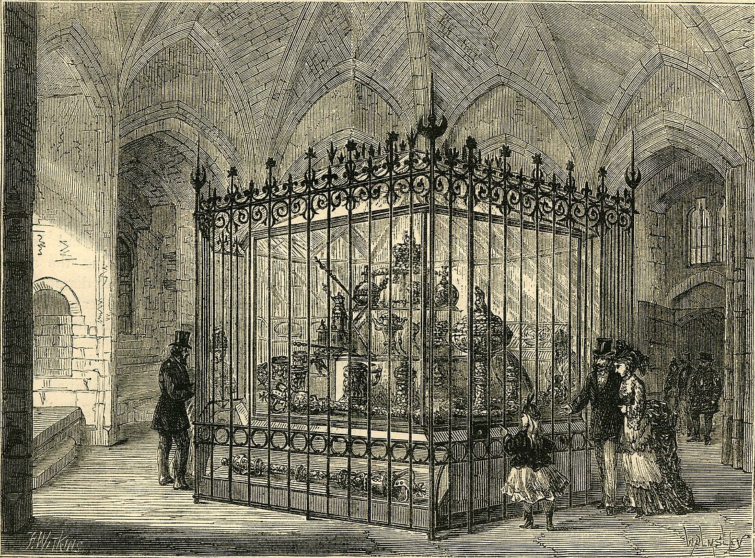 The Jewel Room at the Tower, c1872