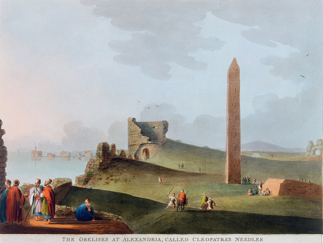 The Obelisks at Alexandria, Egypt, 1802