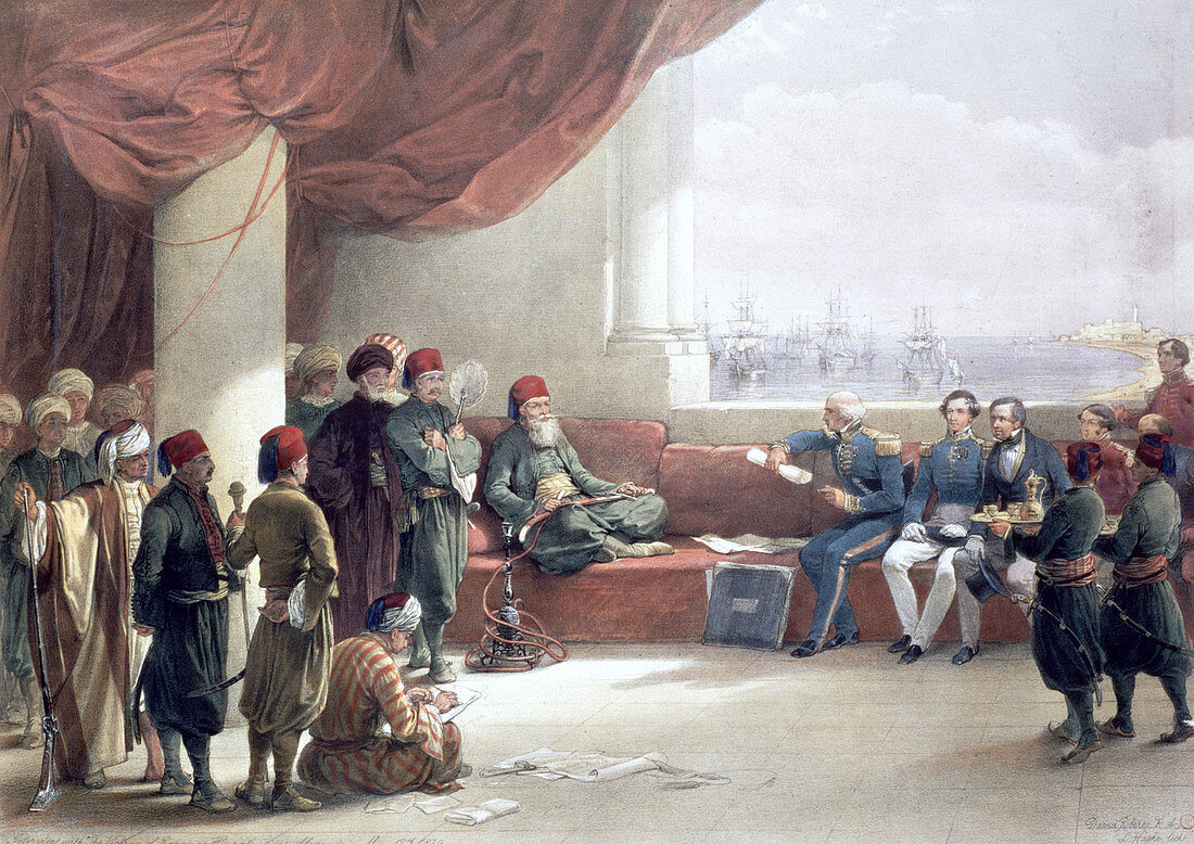 Interview with the Viceroy of Egypt at his palace, 1839