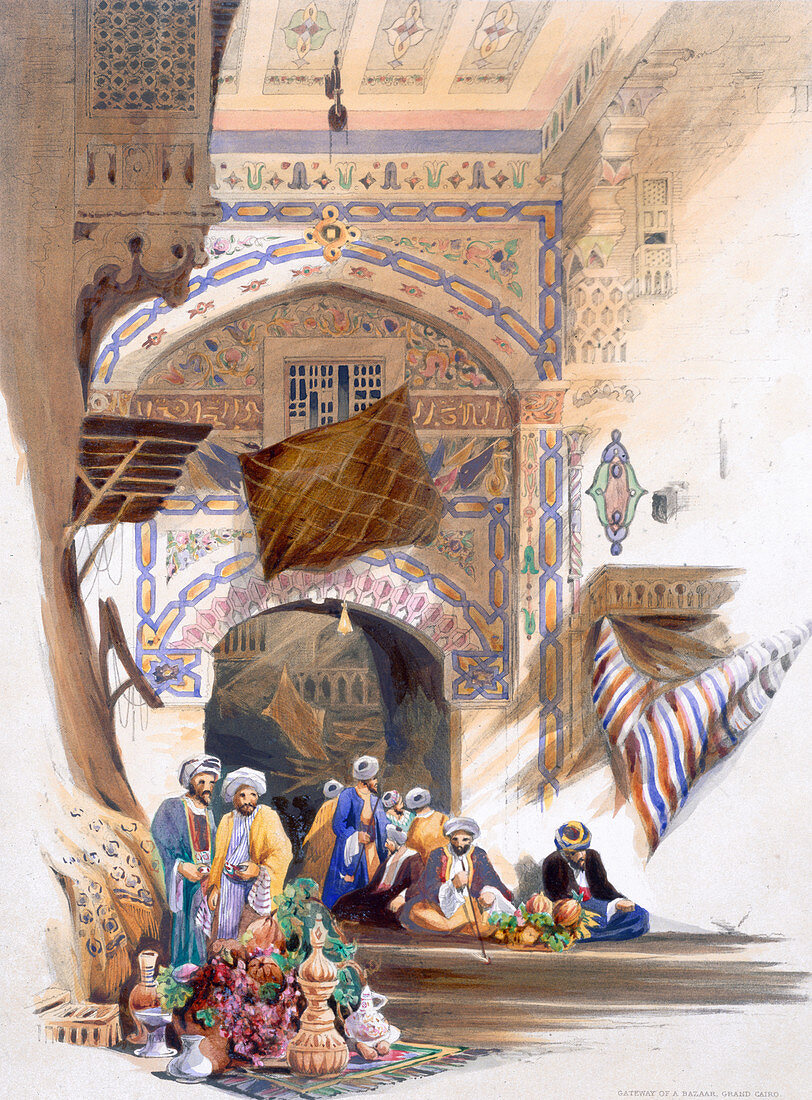 Gateway of a Bazaar, Grand Cairo, Egypt, 1846
