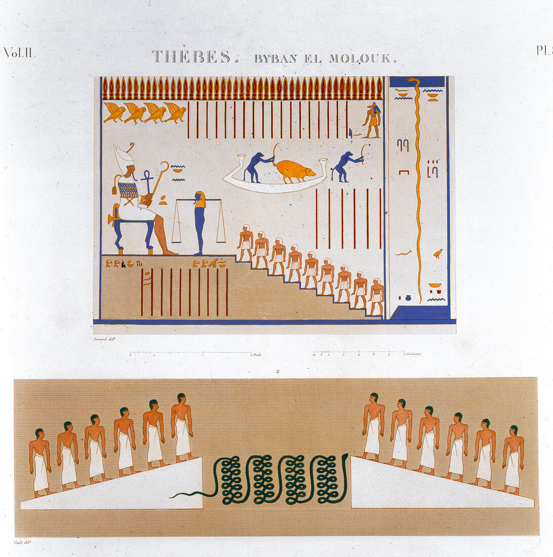 Frescoes from Byban el Molouk, Thebes, Egypt, 1822