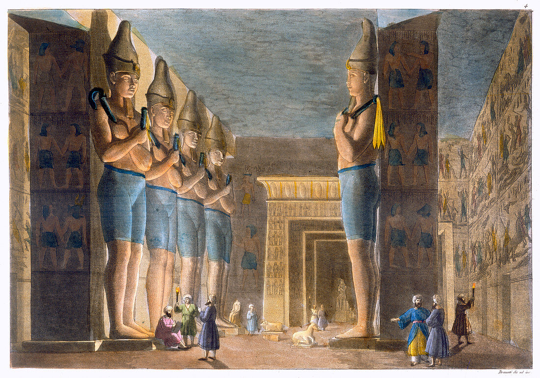 Temple of Rameses II, Abu Simbel, Egypt, c1820-1839