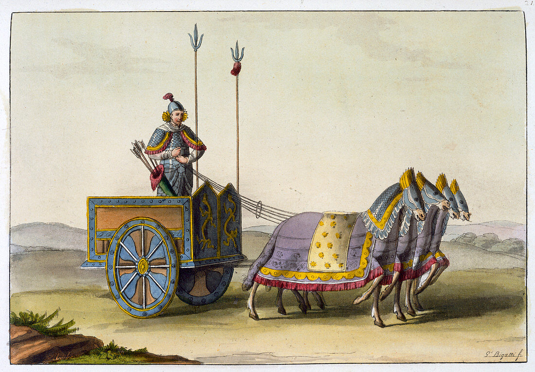 Ancient Chinese war chariot, c1820-1839
