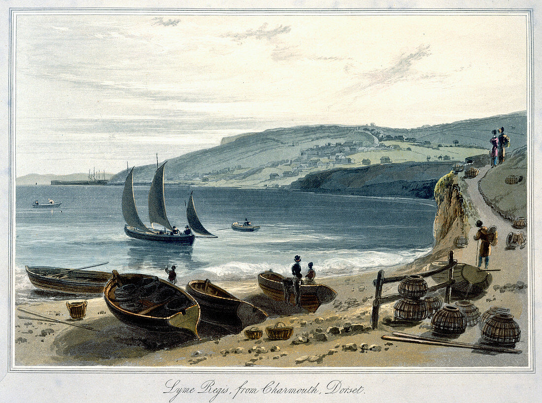 Lyme Regis, from Charmouth, Dorset, 1814-1825