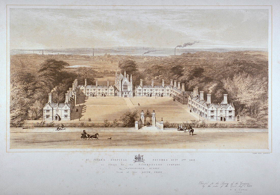 St Peter's Hospital, East Hill, Wandsworth, London, 1849