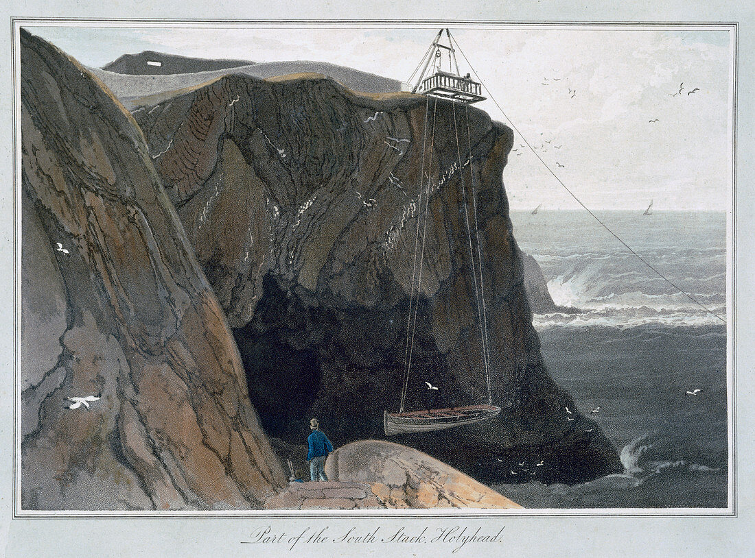 Part of the South Stack, Holyhead, Anglesey, Wales, 1829