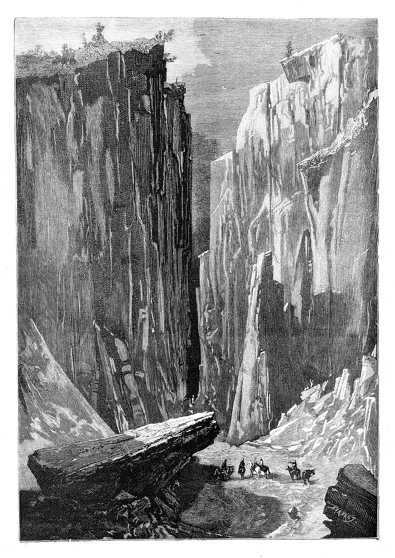 Iron Gate defile, Karshi-Derbent Route, Afghanistan, 1895