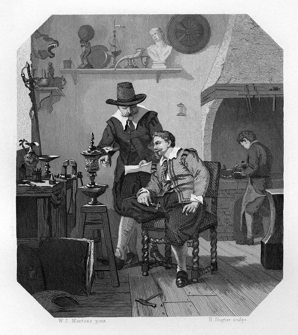 Paulus and Adam van Vianen, Dutch silversmiths, c1870