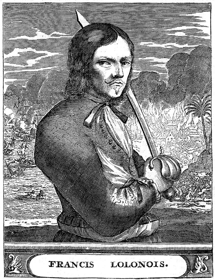 Francois l'Ollonois, 17th century French buccaneer, c1880