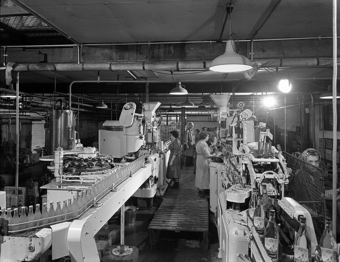 Soft drink bottling plant, Swinton, South Yorkshire, 1960