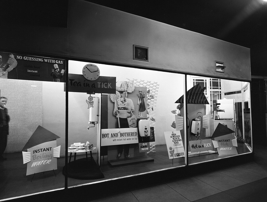 East Midlands Gas Board shop window, 1961