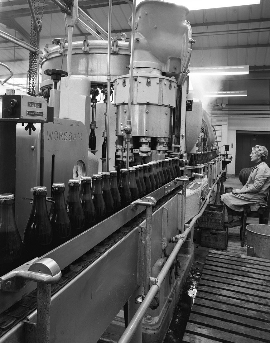 Soft drink bottling plant, Swinton, South Yorkshire, 1961