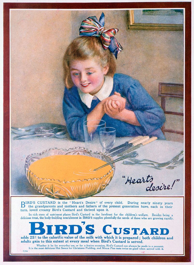 Bird's Custard advert, 1922
