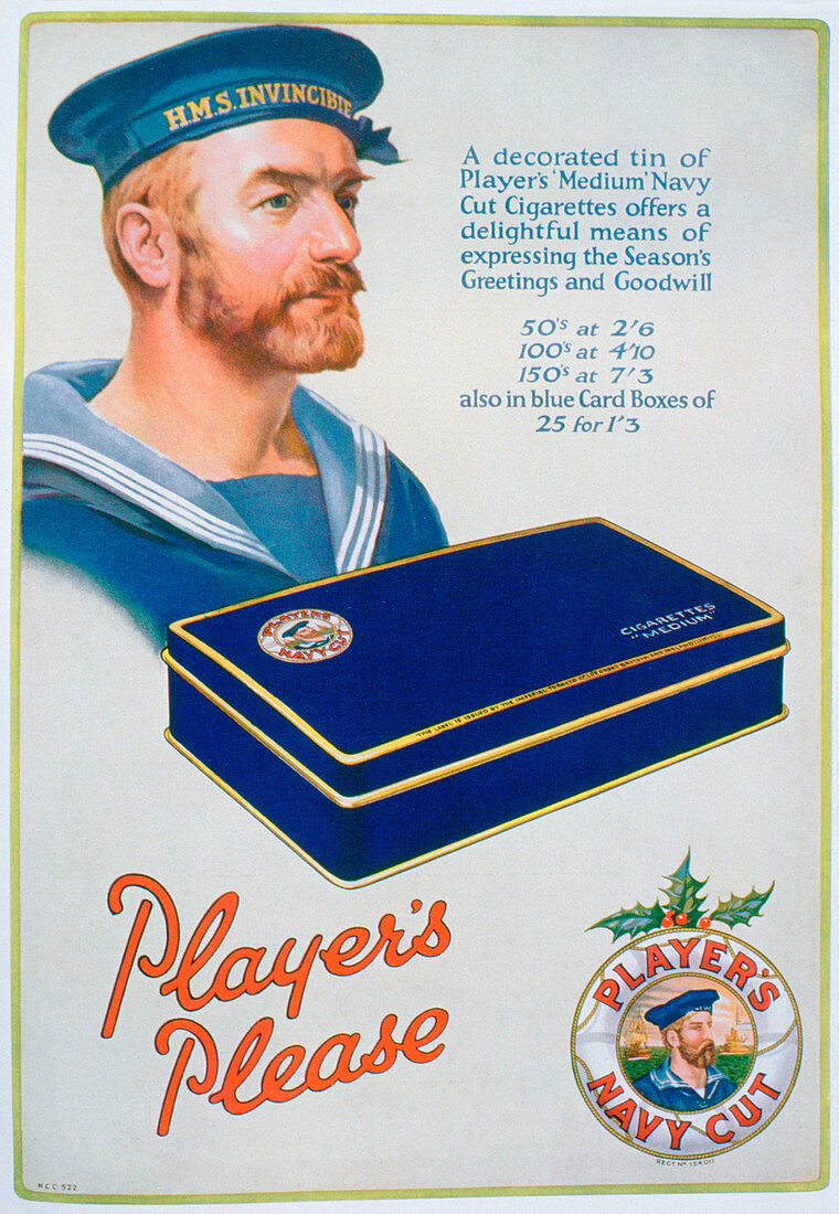 Advert for Player's Navy Cut cigarettes, 1928