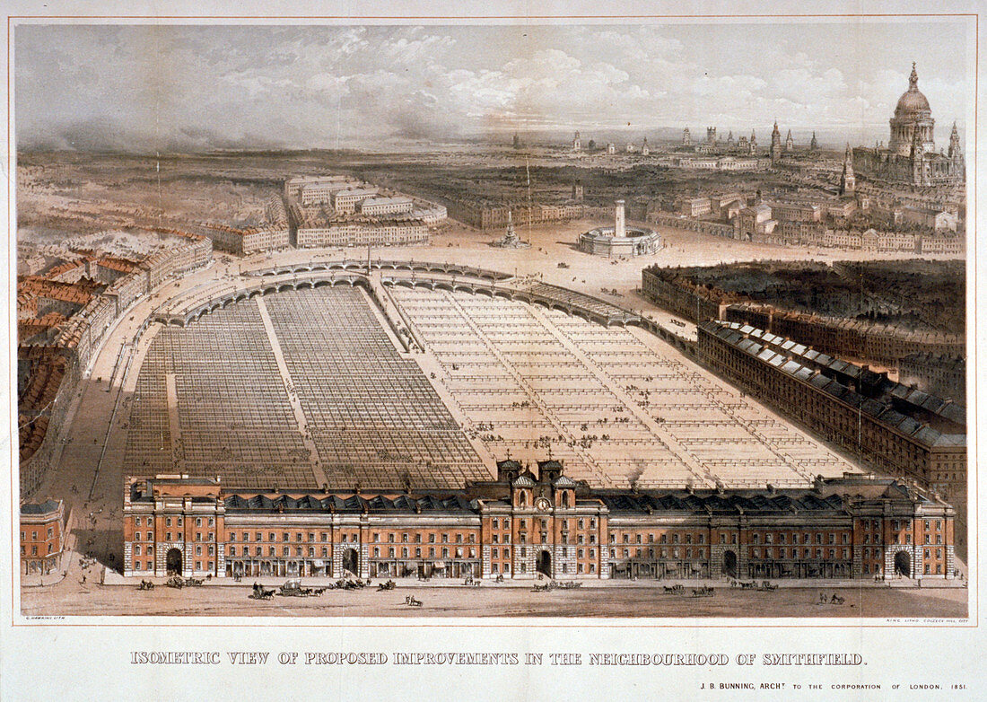 Smithfield Market, City of London, 1851