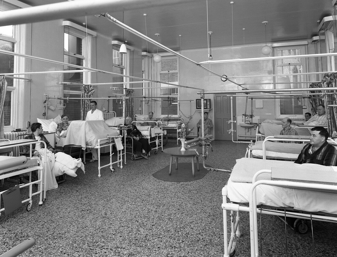 Patients on a men's surgical ward, 1968