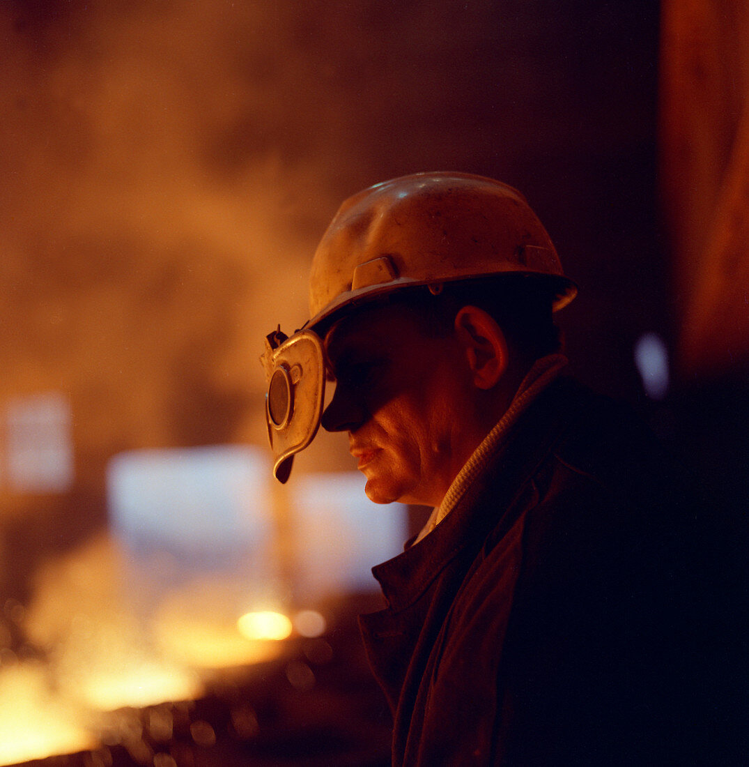 Steelworker, Newton Chambers, Chapeltown, 1971