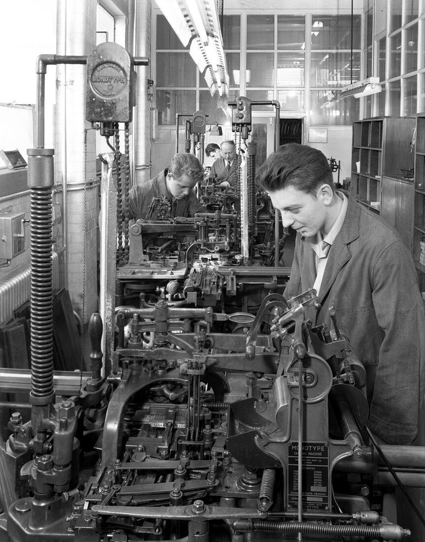 Monotype casting machine, 1959