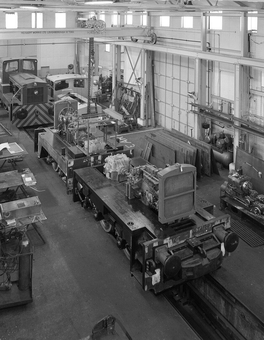Locomotives being assembled, c1960s