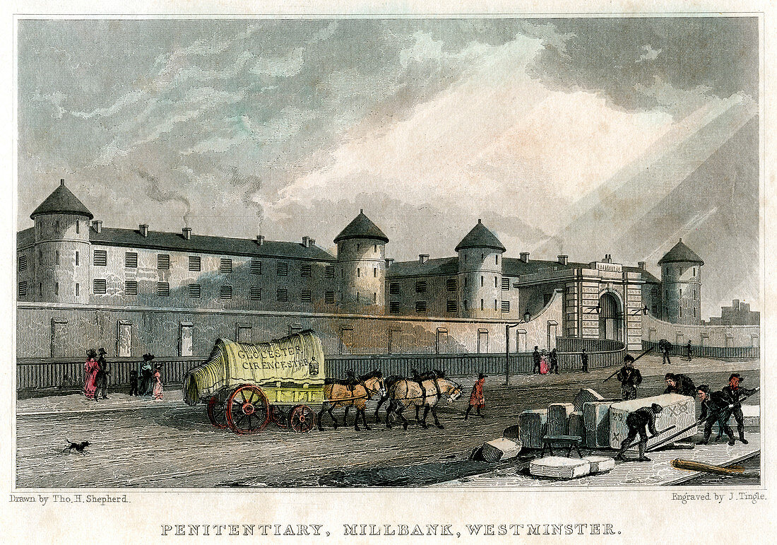 Penitentiary, Millbank, Westminster, London, 1829