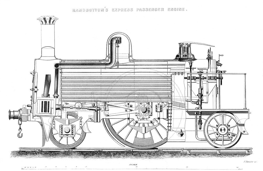 Ramsbottom's Express Passenger Engine, 1866