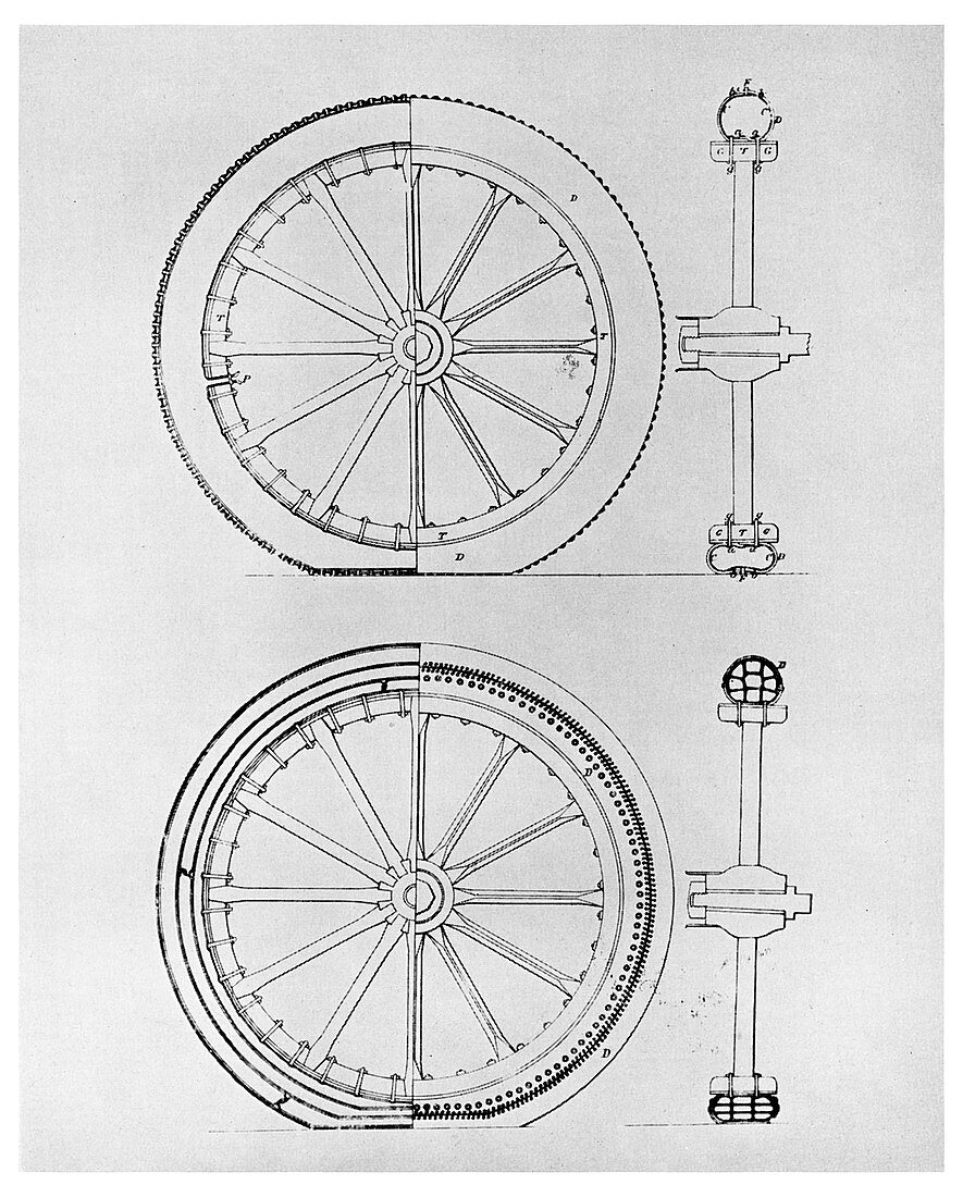 The first pneumatic tyre, 1845